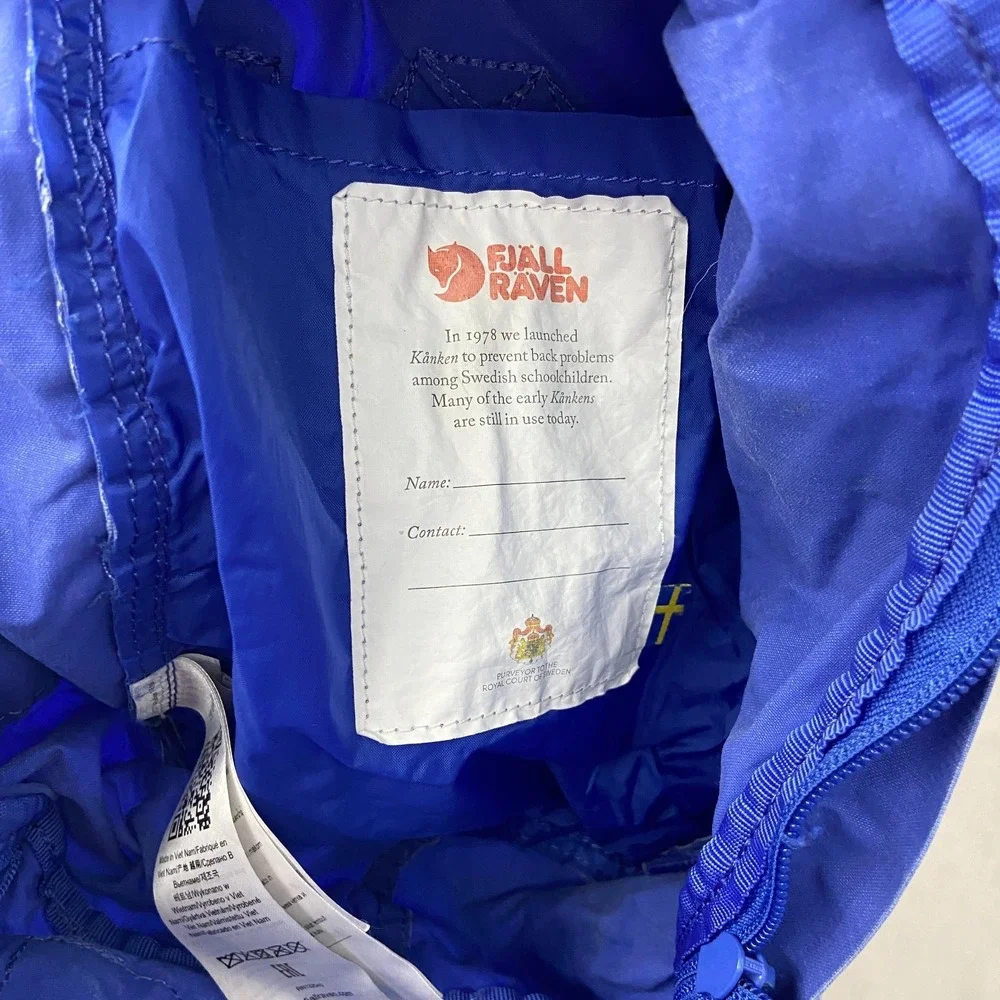 Fjallraven Kanken Mini Backpack Unisex Blue Outdoor Water Resistant Quick Drying